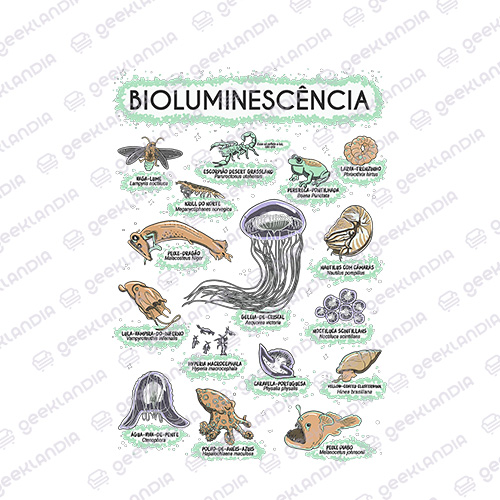 Estampa DTF Têxtil Bioluminescencia