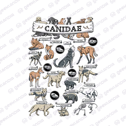 Estampa DTF Têxtil Canidae