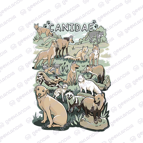 Estampa DTF Têxtil Cenario Canidae