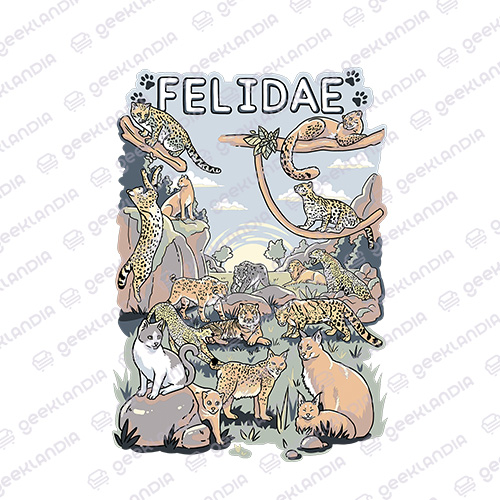 Estampa DTF Têxtil Cenario Felidae