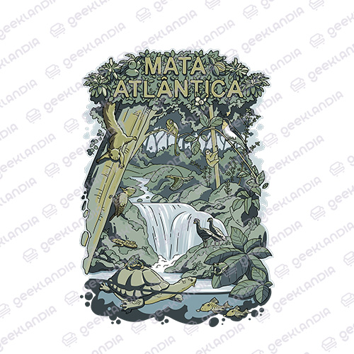 Estampa DTF Têxtil Cenario Mata Atlantica