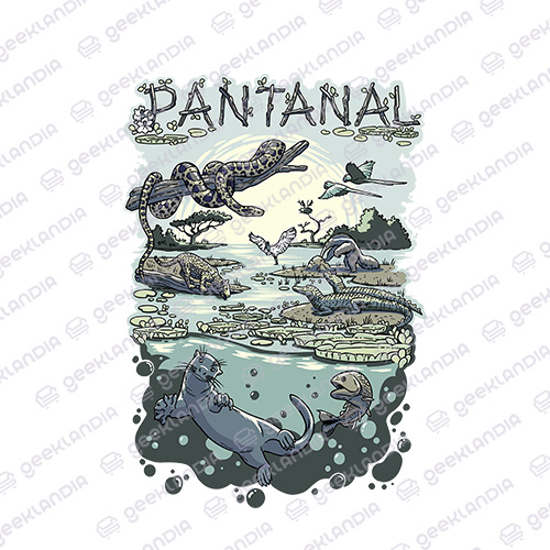Estampa DTF Têxtil Cenario Pantanal