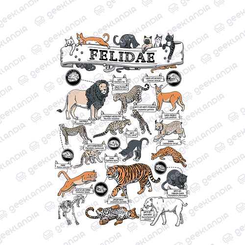 Estampa DTF Têxtil Felidae