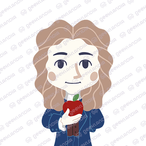 Estampa DTF Têxtil Isaac Newton Fofo