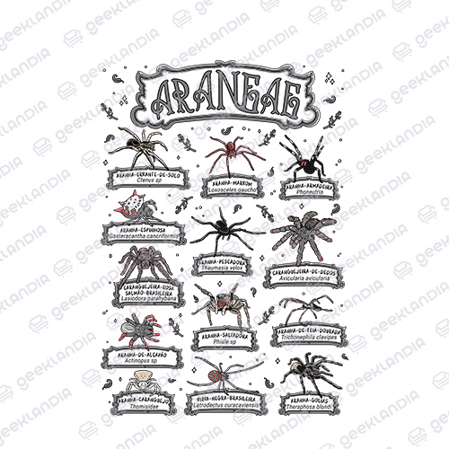 Estampa DTF UV Araneae
