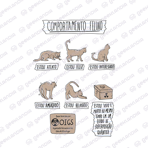 Estampa DTF UV Comportamento Felino