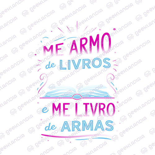 Estampa DTF UV Me Armo de Livros