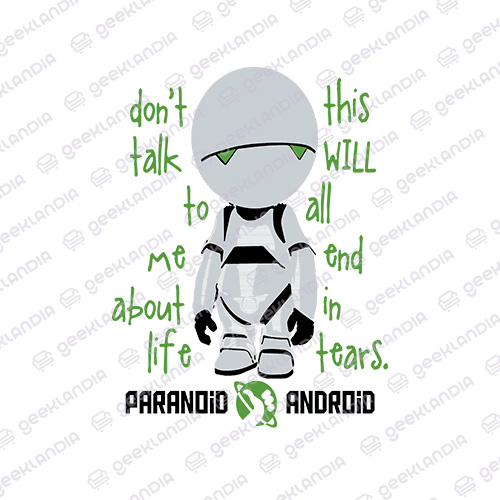 Estampa DTF UV Paranoid Android